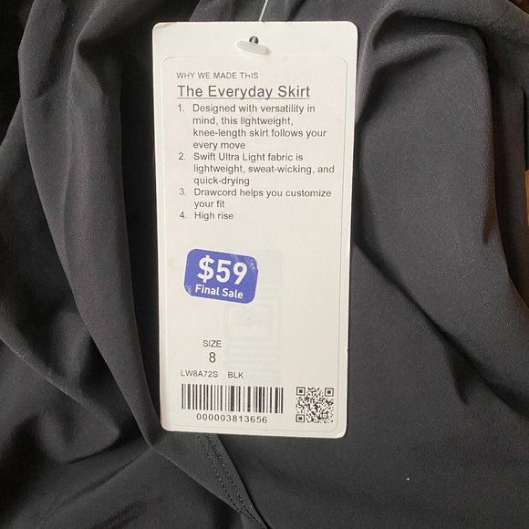 Lululemon The Everyday Skirt Sz 8 NWT - Picture 4 of 5